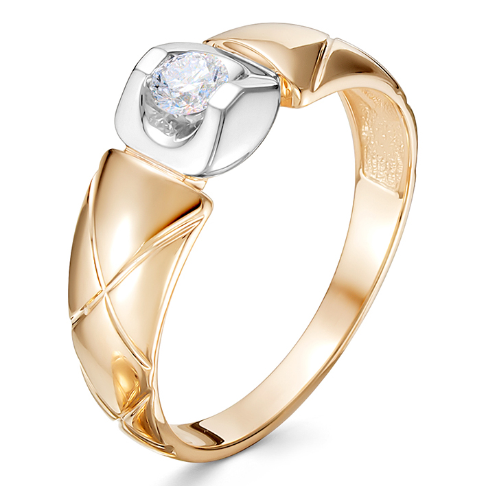 Кольцо, золото, бриллиант, 3863-110